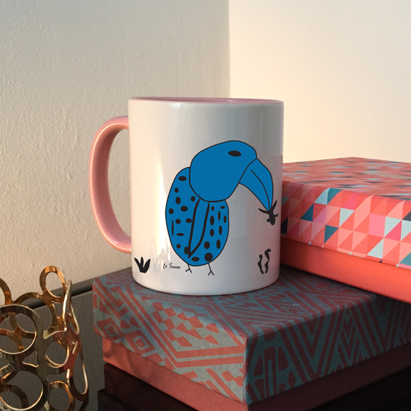  Mug  bleu ou rose  sublim  dessin  de vos enfants